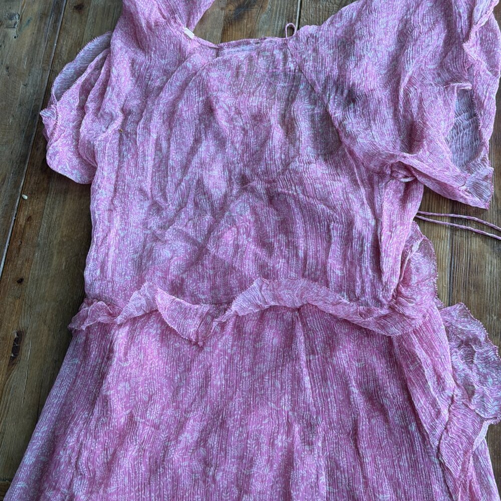 Doen Antoinette Dress in Carnation Garden Bloom - XS, 100% Silk - Picture 7 of 11